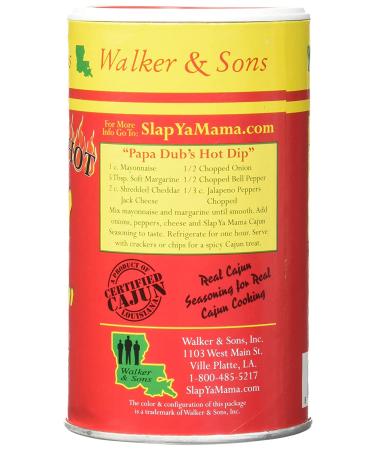 Slap Ya Mama Louisiana Style Cajun Seasoning Hot Blend - MSG-Free & Kosher - 8 oz Can (Pack of 3) - Buy Online on GoSupps.com
