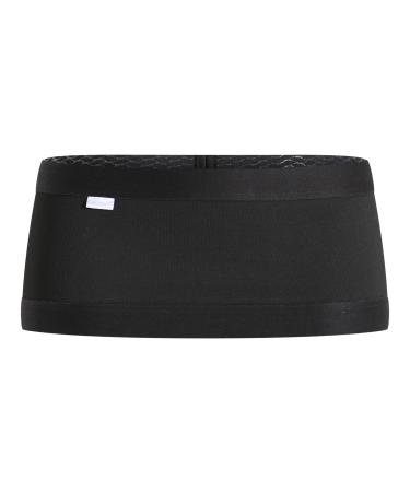 Corsinel abdominal bandage for stoma parastomal hernias umbilical and inguinal hernia en-loading for more mobility elastic belly bandage for optimal seat & smooth body contours 15 cm high black S S black- box