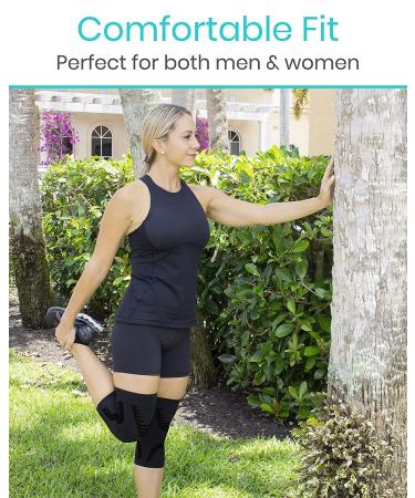 Vive Knee Compression Sleeves - Support for ACL, PCL, Meniscus, Patella Pain - for Weightlifting, Running - XX-Large Black - Buy Online on GoSupps.com