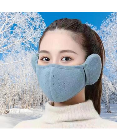 Anulely Windproof Face Cover - Breathable Cold-Safe Ski Mask for Men & Women | Warm Outdoor Face Cover for Cold Weather Skiing & Running - Light Blue - Buy Online on GoSupps.com