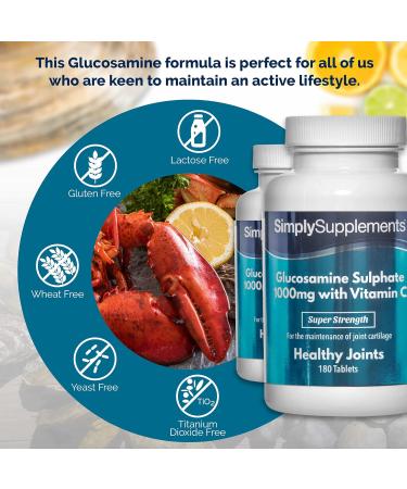 Premium Glucosamine 1000mg with Vitamin C | 360 Tablets | Made in UK - Buy Online on GoSupps.com