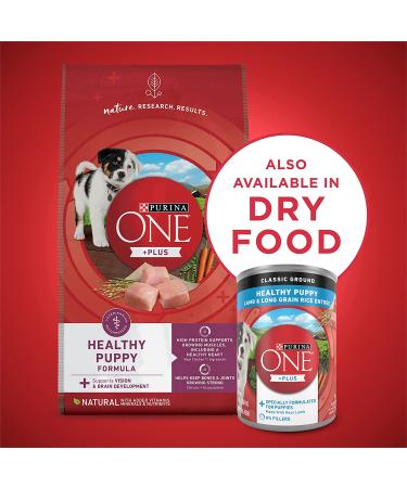 Purina ONE SmartBlend Natural Lamb & Rice Puppy Wet Food - 12 Pack (13 oz. Cans) - Buy Online on GoSupps.com