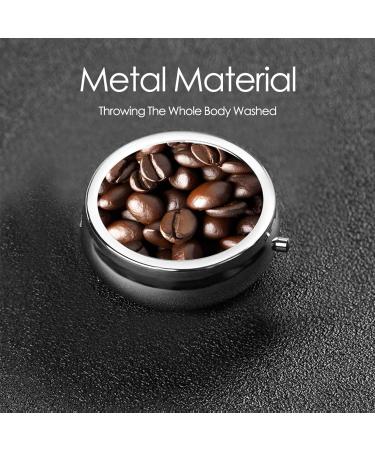 Funny Roasted Coffee Bean Pill Box | 3 Compartment Mini Organizer for Travel & Vitamins | Portable Decorative Medicine Case - Buy Online on GoSupps.com