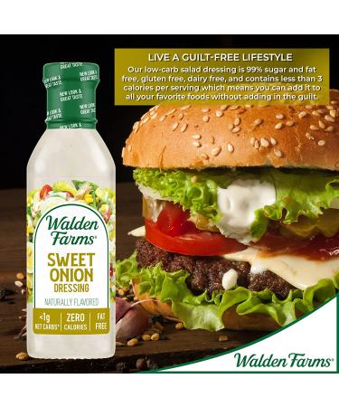 Walden Farms Sweet Onion Dressing â€“ Calorie-Free 12 fl oz | Guilt-Free Flavor! - Buy Online on GoSupps.com