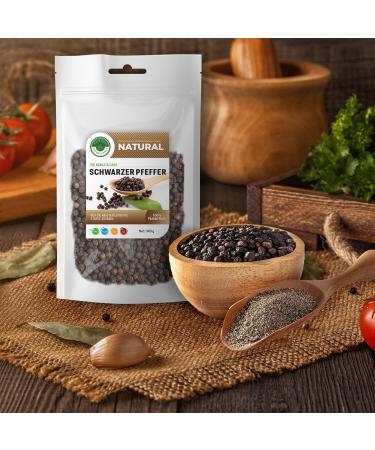 Natural Welt Grains de poivre noir 340 g I Convient pour le moulin I Poivre noir naturel I Vietnam - Buy Online on GoSupps.com