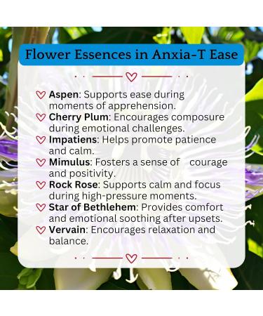 Herb Lore Anxia-T Ease Tincture Herbal Mood & Relaxation Support with Passionflower Lavender Chamomile and Flower Essences (2 fl oz) 2 Fl Oz (Pack of 1) - Buy Online on GoSupps.com