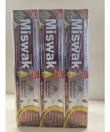 Organic Miswak Herbal Toothpaste 6.5oz 6 Pack - Natural Oral Care Solution - Buy Online on GoSupps.com