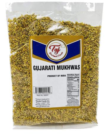 TAJ Premium Indian Gujarati Mukhwas (Mouth Freshener, Digestive Snack), (14 Ounce) 14 Ounce (Pack of 1)