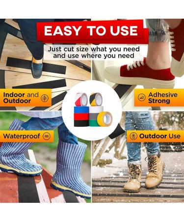 Hazard Tape Anti Slip Tape Anti-Slip Tape Outdoor Anti Slip Stickers Anti Slip Strong Adhesive Safety Traction Tape Stairs Floor Safety Tread Step(Black and Yellow 5M-150MM) 5M-150MM Black and Yellow - Buy Online on GoSupps.com