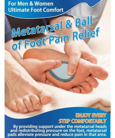 Metatarsal Pads for Men & Women - 2 Pairs of Ball of Foot Cushions for All-Day Pain Relief (Black) - Ideal for Metatarsalgia & Morton s Neuroma - 1/3 Inch Thick Foot Pads (Women's 10.5-12/Men's 8-10 - Buy Online on GoSupps.com