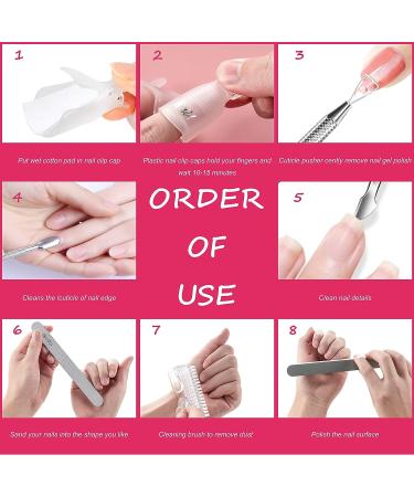 Gel Nail Polish Removal Kit with Clips, Wipes, Files, Buffer, Brush, Pusher & Peeler - Buy Online on GoSupps.com