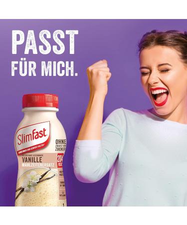 Slimfast Finished Drink Vanilla 3 Pack | High Protein & Low Calorie | Ready to Drink Weight Control Diet | 3 x 325 ml - Buy Online on GoSupps.com