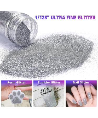 HTVRONT Silver Fine Glitter - 50g/1.76oz Extra Fine Glitter for Crafts, Resin, Nails, Tumblers, Ornaments & More - Portable Shaker Jar - Buy Online on GoSupps.com