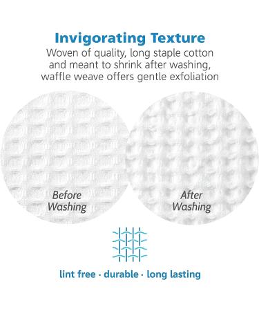 GILDEN TREE Waffle Towel 4 Pack Washcloths - Quick Dry Thin Exfoliating - Classic Style, White - Buy Online on GoSupps.com