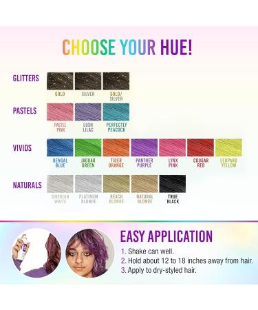 Punky Temporary Hair Color Spray-On Panther Purple Non-Damaging Instant Hair Dye No Bleaching Needed Non-Sticky Washable and Leaves No Residue 3.5 oz 1 Pack 3.5 Ounce (Pack of 1) Panther Purple - Buy Online on GoSupps.com