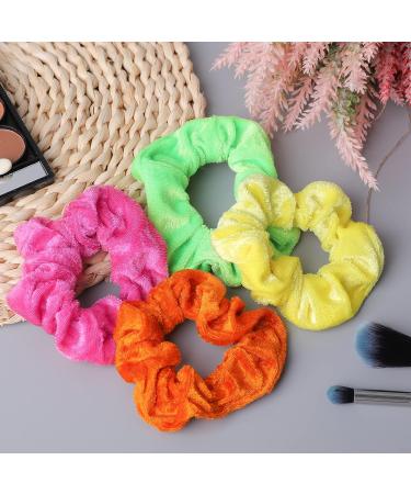 Yolev 12-Pack Neon Velvet Hair Scrunchies | Premium Elastic Bands for Women & Girls - Buy Online on GoSupps.com