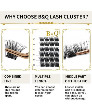 D Curl 16mm 72 Cluster Lash Extensions | Volume Wispy Individual Lashes DIY | Soft Eyelash Clusters B30 D-16mm - Buy Online on GoSupps.com