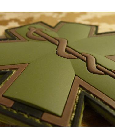 Olive Drab Multicam EMS EMT Medic Paramedic Morale PVC Hook Patch - Buy Online on GoSupps.com