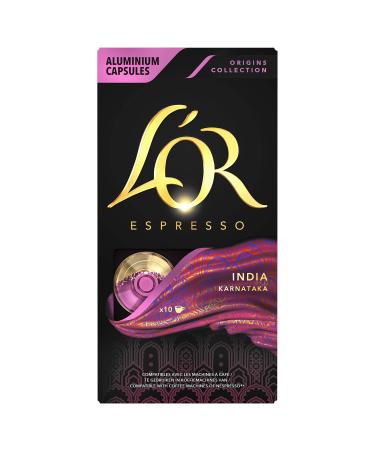 L'Or Espresso Caf India Intensit 10-10 Capsules en Aluminium Compatibles avec les Machines Nespresso-52 g