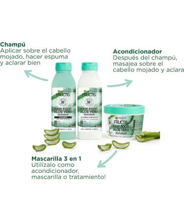  Garnier Garnier Fructis Shampoo + Conditioner + Mask Pack for normal to dry hair with moisturizing cleansing Aloe Vera. - Buy Online on GoSupps.com