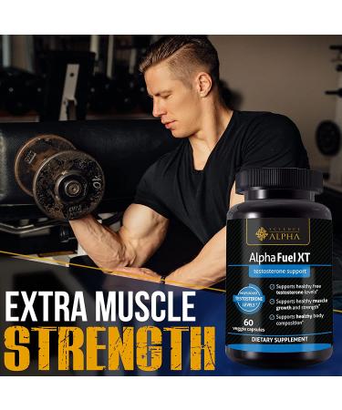 Science of Alpha - Alpha Fuel XT Testosterone Booster for Men - Natural Stamina and Strength Gainers - Muscle Growth Workout Supplement - 60 Veggie Capsules - Buy Online on GoSupps.com