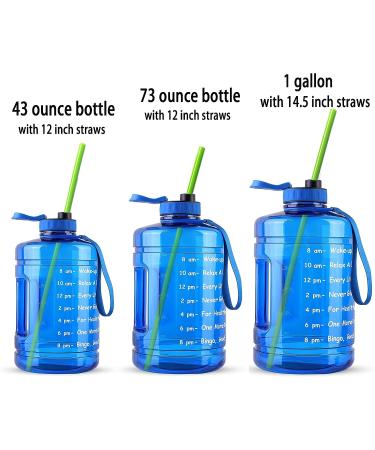 Tegion 12 Inch Extra Long Reusable Silicone Straight Straws for 40oz Hydro Flask, Blender Bottle - Solid Color - Buy Online on GoSupps.com