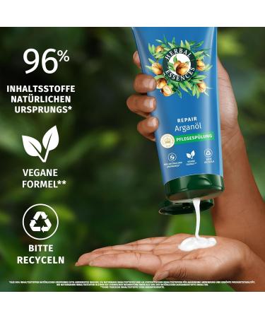 Herbal Essences Repair Nourishing Shampoo with Argan Oil 250ml | Vegan Natural Ingredients for Smooth Shiny Hair - International Shipping Available - Buy Online on GoSupps.com
