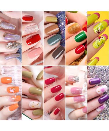 100 Clear Artificial Fingernails with Glue & File - Perfect Nail Art Tips for Women & Girls (10 Sizes) - International Shipping Available - Buy Online on GoSupps.com