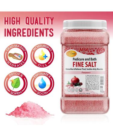 SPA REDI Detox Foot Soak 128 Oz - Pomegranate, Dead Sea Salts, Argan Oil, Coconut Oil - Hydrating Pedicure and Bath Salt with Essential Oil - Buy Online on GoSupps.com