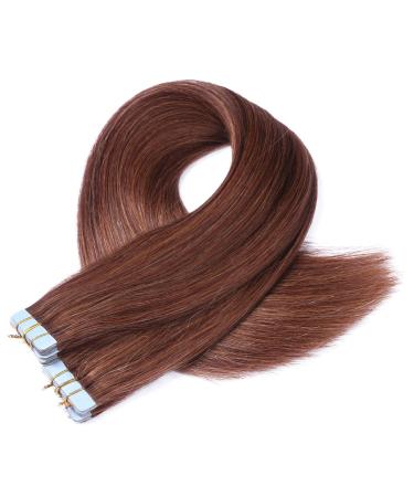 Buy #33 Red-Brown Tape-In Hair Extensions | 100% Remy Real Hair | 50cm | 10 Bricks | Easy Application | Novon Hair Extensions - Buy Online on GoSupps.com