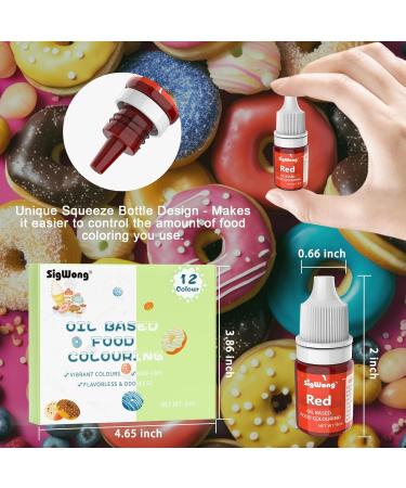 Oil-Based Food Colouring for Chocolate 12 Colours Vibrant Food Colouring Set Dye for Baking Food Grade Icing Food Colouring for Cake Decorating Macarons Buttercream Easter Eggs (6ml Each) - Buy Online on GoSupps.com