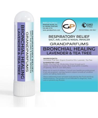 Portable Herbal Salt Nasal Inhaler for Respiratory Relief with Lavender & Tea Tree - Bronchial Healing with Pink Himalayan Salt - Buy Online on GoSupps.com