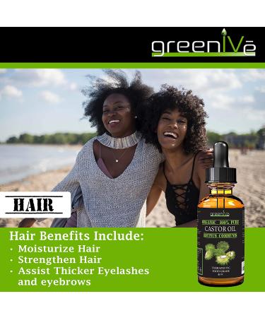 GreenIVe 100% Pure Cold Pressed Castor Oil - Hexane Free, 32 oz - Available Exclusively on Amazon - Buy Online on GoSupps.com