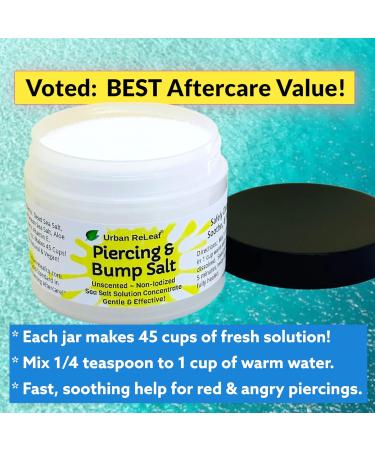 Urban ReLeaf Piercing Bump Relief Set | Keloid Treatment & Sea Salt Solution - Made Fresh in USA - Buy Online on GoSupps.com