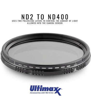 Ultimaxx 49mm ND2-ND400 Fader Variable Neutral Density Lens Filter - Optical Glass - Buy Online on GoSupps.com