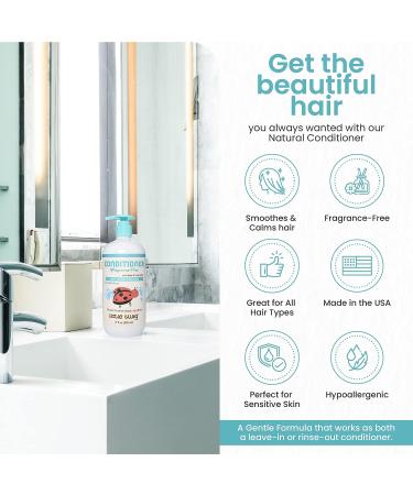 Little Twig 17 fl oz Hair Conditioner - Natural, Plant Derived Formula with Essential Oils - Fragrance-Free for Whole Family - Buy Online on GoSupps.com