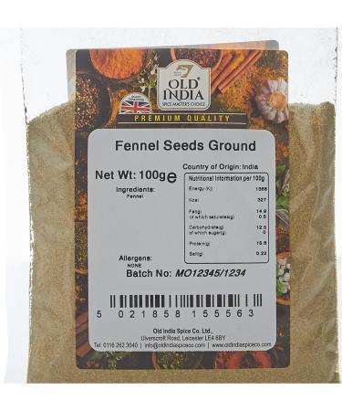 Old India Fennel Seeds Ground 100g - Authentic Flavors, Pack of 1 - Buy Online on GoSupps.com