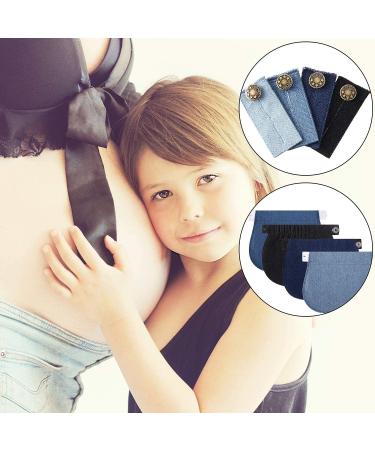 8-Piece Maternity Pants Extender Set for Pregnancy Women and Men - Elastic Button Extenders for Jeans and Trousers - Adjustable Waistband - Assorted Colors - Buy Online on GoSupps.com