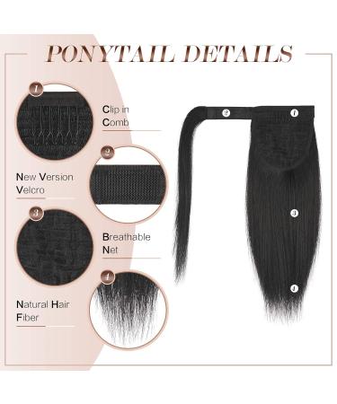 Buy 30 cm Fine Ponytail Extensions - Smooth Long Clip-In Hair Extensions in Brown & Light Brown Mix - Perfect for Women - Buy Online on GoSupps.com