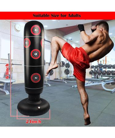 Punching Bag with Stand for Adults - 63 Free Standing Boxing Bag for Training MMA Kickboxing Fitness - Buy Online on GoSupps.com