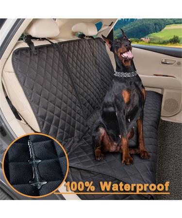 YesYees Waterproof Dog Car Seat Cover - Nonslip Bench Seat Cover for Pets - Compatible with Middle Seat Belt and Armrest - Fits Most Cars, Trucks, and SUVs - Black - Buy Online on GoSupps.com
