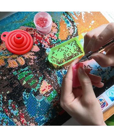 Diamond Painting Tools Funnel - 2 Pcs Foldable Beads Container for 5D DIY Kits - Buy Online on GoSupps.com