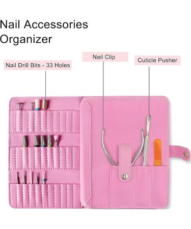 Nail Drill Bit Holder Organizer 33 Holes Nail Drill Bit Holder Wallet Storage Bag for Manicure Tools Efile Nail Grinding Bits Display Portable for Travel or Home (HJ-ZP013-Black) - Buy Online on GoSupps.com