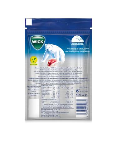 Buy WICK Triple Action Menthol Lozenges - Sugar-Free with Currant Juice Zinc & Vitamin C - 72g Pack | International Shipping Available - Buy Online on GoSupps.com