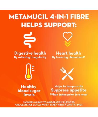 Metamucil Daily Psyllium Husk Powder Supplement Sugar-Free 4-in-1 Fibre for Digestive Health & Daily Psyllium Husk Powder Supplement Sugar-Free 4-in-1 Fibre for Digestive Health - Buy Online on GoSupps.com