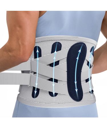 ProWaves lumbar support for lumbar spine pain relief men and women back belt breathable back support back ribbon with breathable network for back pain X-Large XL - Buy Online on GoSupps.com