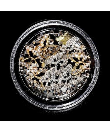 FEIlei Butterfly Nail Charms Metal Nail Studs 3D Nail Rhinestones Nail Art Decorations - Buy Online on GoSupps.com