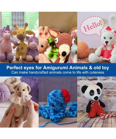 80pcs Large Safety Eyes for Amigurumi Crochet - 4 Sizes Stuffed Animal Eyes - Black Plastic Crochet Safety Eyes for Crafts Doll Bear Plush Animal - Buy Online on GoSupps.com