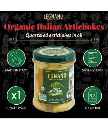 Organic Artichokes by Legnano | Quartered Artichoke Hearts in Oil | Non GMO  Product of Italy | 6.5 oz Jar Single - Buy Online on GoSupps.com