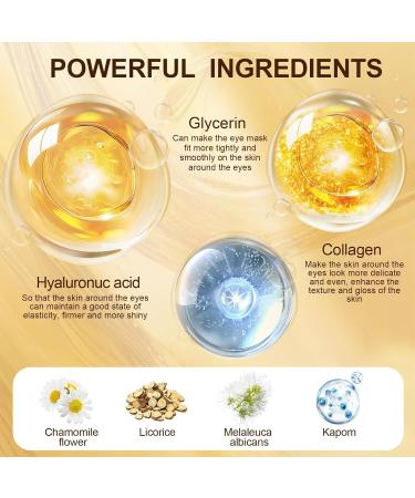24K Gold Masque Pour Les Yeux 60 Patch Patch Anti Cernes Yeux Hydratant Soulager la Fatigue R duit Yeux Poches Patchs pour Les Soins des Yeux pour Femmes/Homme Transparent - Buy Online on GoSupps.com